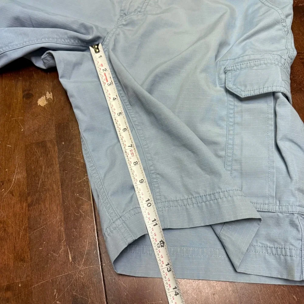The North Face Cargo Shorts Mens 38 Blue Ripstop Utility Hiking Shorts